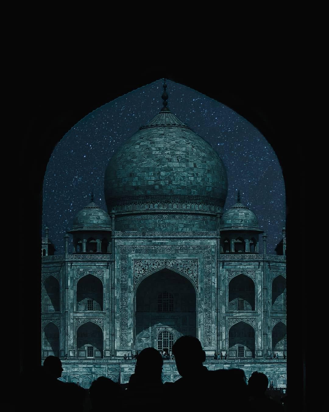 Taj Mahal illustration at night